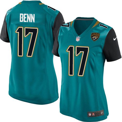 Women's Elite Arrelious Benn Nike Jersey Teal Green Home - #17 NFL Jacksonville Jaguars